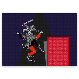 Поздравительная открытка с принтом The joker в Белгороде, 100% бумага | плотность бумаги 280 г/м2, матовая, на обратной стороне линовка и место для марки
 | Тематика изображения на принте: джокер | игра | карта