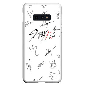 Чехол для Samsung S10E с принтом STRAY KIDS АВТОГРАФЫ в Белгороде, Силикон | Область печати: задняя сторона чехла, без боковых панелей | Тематика изображения на принте: бан чан | ли ноу | стрей кидс | стрэй кидс. | сынмин | уджин | феликс | хан | хёнджин | чанбин