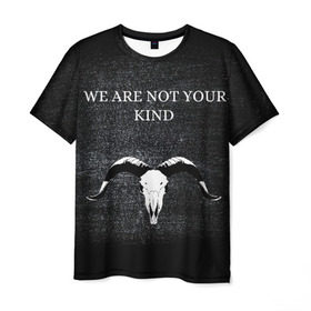 Мужская футболка 3D с принтом WE ARE NOT YOUR KIND в Белгороде, 100% полиэфир | прямой крой, круглый вырез горловины, длина до линии бедер | metal | nu metal | slipknot | we are not your kind | метал | металл | ню метал | слипкнот