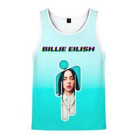 Мужская майка 3D с принтом Billie Eilish в Белгороде, 100% полиэстер | круглая горловина, приталенный силуэт, длина до линии бедра. Пройма и горловина окантованы тонкой бейкой | ayelish | bad guy | bellyache | bilie eilish | bilie elish | billie | billie eilish | eilish | electronic | elish | music | билли айлиш | эйлиш | элиш