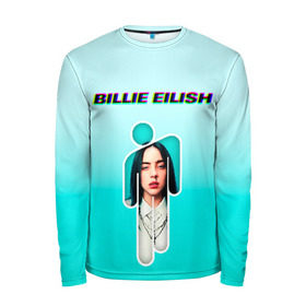 Мужской лонгслив 3D с принтом Billie Eilish в Белгороде, 100% полиэстер | длинные рукава, круглый вырез горловины, полуприлегающий силуэт | ayelish | bad guy | bellyache | bilie eilish | bilie elish | billie | billie eilish | eilish | electronic | elish | music | билли айлиш | эйлиш | элиш