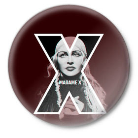 Значок с принтом MADAMEX в Белгороде,  металл | круглая форма, металлическая застежка в виде булавки | Тематика изображения на принте: madamex | madonna | newalbom | мадонна | певица