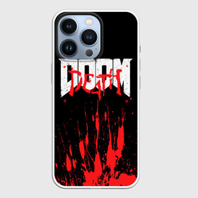 Чехол для iPhone 13 Pro с принтом DOOM Bloody в Белгороде,  |  | Тематика изображения на принте: 2019 | bethesda | demon | doom | eternal | ethernal | game | games | logo | monster | runes | демон | дум | дуум | етернал | игра | игры | какодемон | кровь | лого | логотип | монстр | монстры | руны | символ | этернал