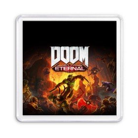 Магнит 55*55 с принтом DOOM Eternal в Белгороде, Пластик | Размер: 65*65 мм; Размер печати: 55*55 мм | 2019 | bethesda | demon | doom | eternal | ethernal | game | games | logo | monster | runes | демон | дум | дуум | етернал | игра | игры | какодемон | кровь | лого | логотип | монстр | монстры | руны | символ | этернал