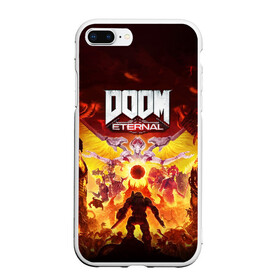 Чехол для iPhone 7Plus/8 Plus матовый с принтом DOOM Eternal в Белгороде, Силикон | Область печати: задняя сторона чехла, без боковых панелей | 2019 | bethesda | demon | doom | eternal | ethernal | game | games | logo | monster | runes | демон | дум | дуум | етернал | игра | игры | какодемон | кровь | лого | логотип | монстр | монстры | руны | символ | этернал