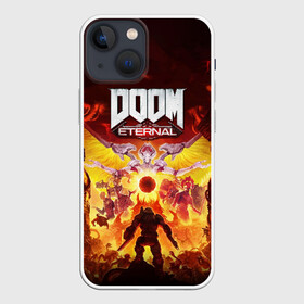 Чехол для iPhone 13 mini с принтом DOOM Eternal в Белгороде,  |  | 2019 | bethesda | demon | doom | eternal | ethernal | game | games | logo | monster | runes | демон | дум | дуум | етернал | игра | игры | какодемон | кровь | лого | логотип | монстр | монстры | руны | символ | этернал