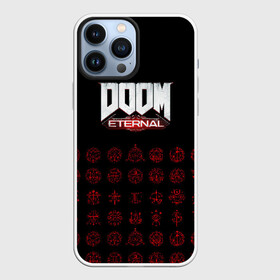 Чехол для iPhone 13 Pro Max с принтом DOOM Eternal в Белгороде,  |  | Тематика изображения на принте: 2019 | bethesda | demon | doom | eternal | ethernal | game | games | logo | monster | runes | демон | дум | дуум | етернал | игра | игры | какодемон | кровь | лого | логотип | монстр | монстры | руны | символ | этернал