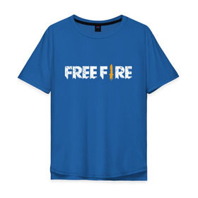 Мужская футболка хлопок Oversize с принтом Garena Free Fire в Белгороде, 100% хлопок | свободный крой, круглый ворот, “спинка” длиннее передней части | battlegrounds | fire | free | garena | гарена | фаер | фри