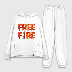 Женский костюм хлопок Oversize с принтом Free Fire в Белгороде,  |  | battlegrounds | fire | free | garena | гарена | фаер | фри