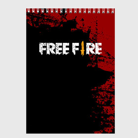 Скетчбук с принтом Free Fire в Белгороде, 100% бумага
 | 48 листов, плотность листов — 100 г/м2, плотность картонной обложки — 250 г/м2. Листы скреплены сверху удобной пружинной спиралью | battlegrounds | fire | free | garena | гарена | фаер | фри
