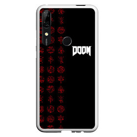 Чехол для Honor P Smart Z с принтом DOOM - Руны в Белгороде, Силикон | Область печати: задняя сторона чехла, без боковых панелей | Тематика изображения на принте: 2019 | bethesda | demon | doom | eternal | ethernal | game | games | logo | monster | runes | демон | дум | дуум | етернал | игра | игры | какодемон | кровь | лого | логотип | монстр | монстры | руны | символ | этернал