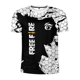 Мужская футболка 3D спортивная с принтом GARENA FREE FIRE в Белгороде, 100% полиэстер с улучшенными характеристиками | приталенный силуэт, круглая горловина, широкие плечи, сужается к линии бедра | free fire | garena free fire | гарена 3 | гарена фри | гарена фри фаер | гарено. | игра garena