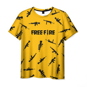 Мужская футболка 3D с принтом GARENA FREE FIRE в Белгороде, 100% полиэфир | прямой крой, круглый вырез горловины, длина до линии бедер | free fire | garena free fire | гарена 3 | гарена фри | гарена фри фаер | гарено. | игра garena