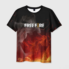 Мужская футболка 3D с принтом GARENA FREE FIRE в Белгороде, 100% полиэфир | прямой крой, круглый вырез горловины, длина до линии бедер | Тематика изображения на принте: free fire | garena free fire | гарена 3 | гарена фри | гарена фри фаер | гарено. | игра garena