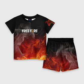 Детский костюм с шортами 3D с принтом GARENA FREE FIRE в Белгороде,  |  | free fire | garena free fire | гарена 3 | гарена фри | гарена фри фаер | гарено. | игра garena