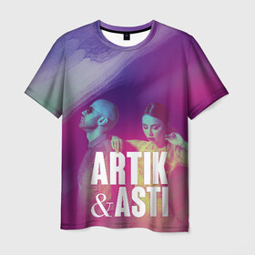 Мужская футболка 3D с принтом Asti & Artik в Белгороде, 100% полиэфир | прямой крой, круглый вырез горловины, длина до линии бедер | Тематика изображения на принте: 7 | astiartik | грустныйдэнс | невероятно | неделимы | подгипнозом