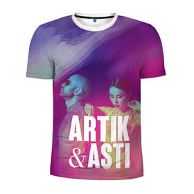 Мужская футболка 3D спортивная с принтом Asti & Artik в Белгороде, 100% полиэстер с улучшенными характеристиками | приталенный силуэт, круглая горловина, широкие плечи, сужается к линии бедра | 7 | astiartik | грустныйдэнс | невероятно | неделимы | подгипнозом