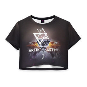 Женская футболка Cropp-top с принтом ARTIK & ASTI 7 в Белгороде, 100% полиэстер | круглая горловина, длина футболки до линии талии, рукава с отворотами | 7 | astiartik | грустныйдэнс | невероятно | неделимы | подгипнозом