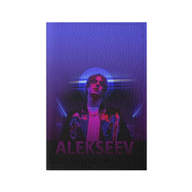 Обложка для паспорта матовая кожа с принтом ALEKSEEV в Белгороде, натуральная матовая кожа | размер 19,3 х 13,7 см; прозрачные пластиковые крепления | alekseev | алексеев | моязвезда | певец | целуй