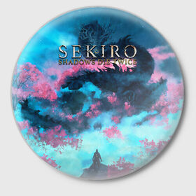 Значок с принтом Sekiro в Белгороде,  металл | круглая форма, металлическая застежка в виде булавки | sekiro | shadows die twice | секиро | сэкиро