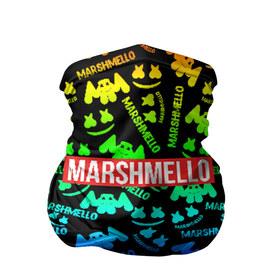 Бандана-труба 3D с принтом MARSHMELLO в Белгороде, 100% полиэстер, ткань с особыми свойствами — Activecool | плотность 150‒180 г/м2; хорошо тянется, но сохраняет форму | christopher comstock | dj | marshmello | music | диджей | крис комсток | маршмеллоу | музыка