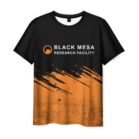 Мужская футболка 3D с принтом BLACK MESA (Half-Life) в Белгороде, 100% полиэфир | прямой крой, круглый вырез горловины, длина до линии бедер | Тематика изображения на принте: black | counter | csgo | freeman | gordon | half | half life | halflife | lambda | life | logo | mesa | portal | strike | xen | гордон | контр | лайф | лого | портал | символ | страйк | фримен | халф | халф лайф | халфлайф