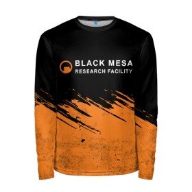 Мужской лонгслив 3D с принтом BLACK MESA (Half-Life) в Белгороде, 100% полиэстер | длинные рукава, круглый вырез горловины, полуприлегающий силуэт | Тематика изображения на принте: black | counter | csgo | freeman | gordon | half | half life | halflife | lambda | life | logo | mesa | portal | strike | xen | гордон | контр | лайф | лого | портал | символ | страйк | фримен | халф | халф лайф | халфлайф