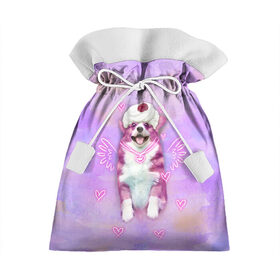 Подарочный 3D мешок с принтом Ангелок корги в Белгороде, 100% полиэстер | Размер: 29*39 см | dog | ангел | ангелок | еда | корги | мороженое | пес | пироженко | пирожное | сердечки | собака | собачка