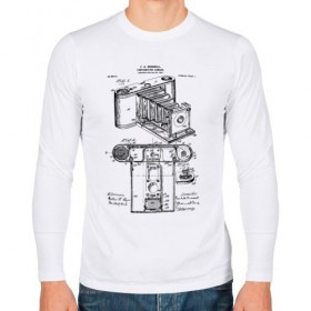 Мужской лонгслив хлопок с принтом Photographic Camera Patent в Белгороде, 100% хлопок |  | patent | идея | история | камера | патент | разработка | фотик | фотоаппарат | фотограф | чертеж | чертежи