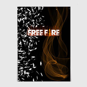 Постер с принтом FREE FIRE в Белгороде, 100% бумага
 | бумага, плотность 150 мг. Матовая, но за счет высокого коэффициента гладкости имеет небольшой блеск и дает на свету блики, но в отличии от глянцевой бумаги не покрыта лаком | Тематика изображения на принте: free fire | free fire pc | game | garena | mobile game | royale | trsffb | битва онлайн | гарена | игра | огонь | свободный огонь | фри фаер