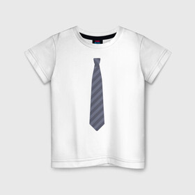 Детская футболка хлопок с принтом Business в Белгороде, 100% хлопок | круглый вырез горловины, полуприлегающий силуэт, длина до линии бедер | business | business style | галстук | деловой стиль