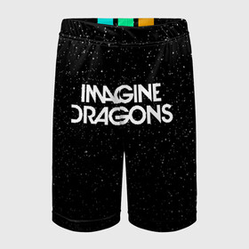 Детские спортивные шорты 3D с принтом IMAGINE DRAGONS (КАПЮШОН) в Белгороде,  100% полиэстер
 | пояс оформлен широкой мягкой резинкой, ткань тянется
 | evolve | id | imagine dragons | драконы | ид