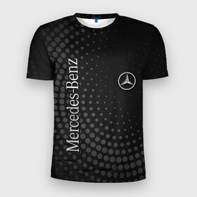 Мужская футболка 3D спортивная с принтом Mercedes в Белгороде, 100% полиэстер с улучшенными характеристиками | приталенный силуэт, круглая горловина, широкие плечи, сужается к линии бедра | amg | mercedes | авто | автомобиль | иномарка | логотип | машина | мерседес | текстура