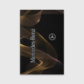 Обложка для паспорта матовая кожа с принтом Mercedes в Белгороде, натуральная матовая кожа | размер 19,3 х 13,7 см; прозрачные пластиковые крепления | amg | mercedes | авто | автомобиль | иномарка | логотип | машина | мерседес | текстура