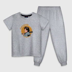 Детская пижама хлопок с принтом Очень Странные Дела в Белгороде, 100% хлопок |  брюки и футболка прямого кроя, без карманов, на брюках мягкая резинка на поясе и по низу штанин
 | бита | нянька | очень странные дела | сериал