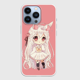 Чехол для iPhone 13 Pro с принтом Неко тян в Белгороде,  |  | anime | big | blonde | cartoon | cat | comic | ears | eyes | flowers | girl | japanese | little | manga | neko | pink | tyan | аниме | блондинка | большие | глаза | девочка | комикс | кошачьи | маленькая | манга | мультфильм | неко | розовые | тян | уши |