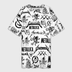 Платье-футболка 3D с принтом METALLICA LOGOBOMBING в Белгороде,  |  | matters metallica | metallica | metallica else | metallica nothing | metallicas metallica | nothing else | металлика | металлика.