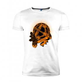 Мужская футболка премиум с принтом Стрелец в Белгороде, 92% хлопок, 8% лайкра | приталенный силуэт, круглый вырез ворота, длина до линии бедра, короткий рукав | астрология | гороскоп | знак | зодиак | стрелец