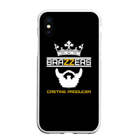 Чехол для iPhone XS Max матовый с принтом Brazzers Casting-producer в Белгороде, Силикон | Область печати: задняя сторона чехла, без боковых панелей | Тематика изображения на принте: adults | beard | brazzers | casting | crown | inscription | king | logo | movies | mustache | producer | studio | борода | кастинг | король | корона | логотип | надпись | продюсер | студия | усы | фильмы | царь