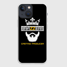 Чехол для iPhone 13 mini с принтом Brazzers Casting producer в Белгороде,  |  | adults | beard | brazzers | casting | crown | inscription | king | logo | movies | mustache | producer | studio | борода | кастинг | король | корона | логотип | надпись | продюсер | студия | усы | фильмы | царь