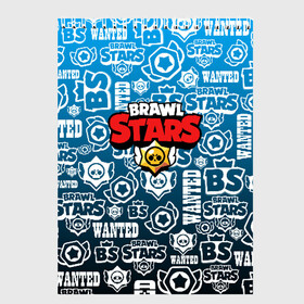 Скетчбук с принтом BRAWL STARS LOGOBOMBING в Белгороде, 100% бумага
 | 48 листов, плотность листов — 100 г/м2, плотность картонной обложки — 250 г/м2. Листы скреплены сверху удобной пружинной спиралью | android | brawl stars | colt | crow | games | leon | penny | poco. | shelly | spike | wanted | брав | бравл старс | звезды | игры | мобильные игры | старс