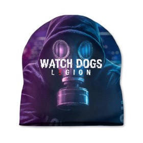 Шапка 3D с принтом WATCH DOGS LEGION в Белгороде, 100% полиэстер | универсальный размер, печать по всей поверхности изделия | ded sec | fox | hacker | legion | watch dogs | watch dogs 2 | watch dogs legion | легион | хакер