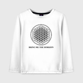 Детский лонгслив хлопок с принтом BRING ME THE HORIZON в Белгороде, 100% хлопок | круглый вырез горловины, полуприлегающий силуэт, длина до линии бедер | bmth | bring me the horizon