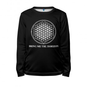 Детский лонгслив 3D с принтом BRING ME THE HORIZON в Белгороде, 100% полиэстер | длинные рукава, круглый вырез горловины, полуприлегающий силуэт
 | bmth | bring me the horizon