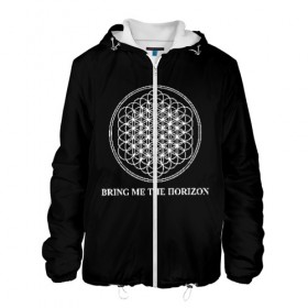 Мужская куртка 3D с принтом BRING ME THE HORIZON в Белгороде, ткань верха — 100% полиэстер, подклад — флис | прямой крой, подол и капюшон оформлены резинкой с фиксаторами, два кармана без застежек по бокам, один большой потайной карман на груди. Карман на груди застегивается на липучку | bmth | bring me the horizon