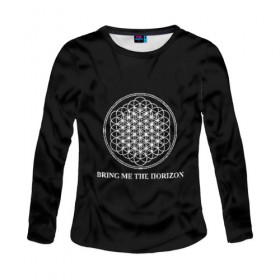 Женский лонгслив 3D с принтом BRING ME THE HORIZON в Белгороде, 100% полиэстер | длинные рукава, круглый вырез горловины, полуприлегающий силуэт | bmth | bring me the horizon