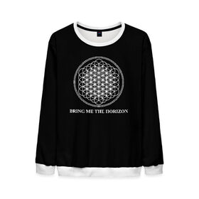 Мужской свитшот 3D с принтом BRING ME THE HORIZON в Белгороде, 100% полиэстер с мягким внутренним слоем | круглый вырез горловины, мягкая резинка на манжетах и поясе, свободная посадка по фигуре | bmth | bring me the horizon