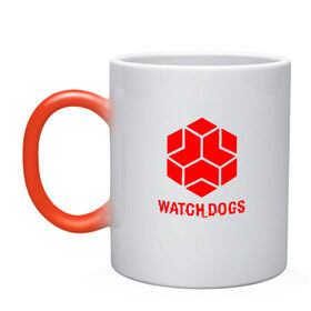 Кружка хамелеон с принтом WATCH DOGS в Белгороде, керамика | меняет цвет при нагревании, емкость 330 мл | ded sec | hacker | legion | watch dogs | watch dogs 2 | watch dogs legion | легион | хакер