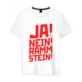 Мужская футболка хлопок с принтом RAMMSTEIN в Белгороде, 100% хлопок | прямой крой, круглый вырез горловины, длина до линии бедер, слегка спущенное плечо. | rammstein | рамштайн