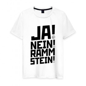 Мужская футболка хлопок с принтом RAMMSTEIN (НА СПИНЕ) в Белгороде, 100% хлопок | прямой крой, круглый вырез горловины, длина до линии бедер, слегка спущенное плечо. | Тематика изображения на принте: rammstein | рамштайн